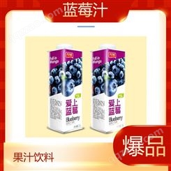 爱上蓝莓蓝莓汁1Lx8盒装果汁饮料夏季饮品