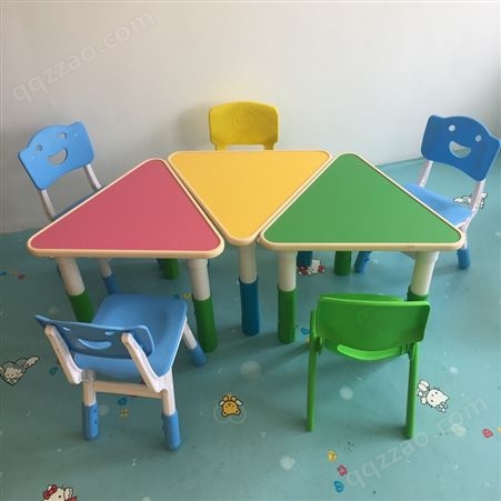 儿童升降桌椅幼儿园塑料加厚可升降学习课桌辅导班可涂鸦桌椅