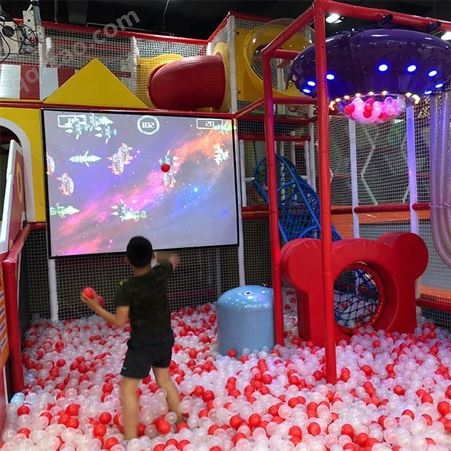 奇乐KIRA 室内淘气堡儿童乐园 互动投影滑梯球池定制