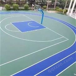 新国标硅pu篮球场 弹性好耐磨抗氧化 高弹防滑 校园小区楼下球场