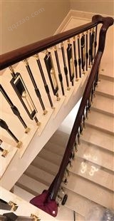 新中式欧式轻奢别墅楼梯扶手酒店护栏会所栏杆立柱定制