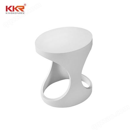 KKR简约个性白色浴室凳酒店家用浴室客厅人造石卫浴凳休息凳