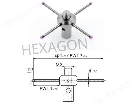M2-星形测针（四方向）/海克斯康 HEXJD423-D1*SP20