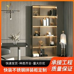 黑钛金拉丝背景墙拼装柜 浴室嵌入式不锈钢壁龛装饰柜定制