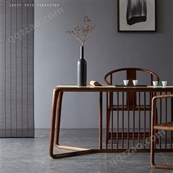 简易红实木茶桌椅组合现代简约茶盘 实木原木办公室禅意茶室家具
