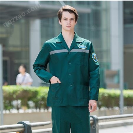 依姿洁 护士服短袖女夏装分体套装墨绿短款小褂护工长袖