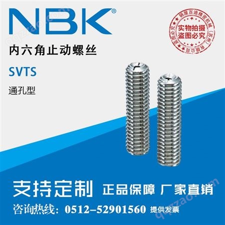 日本NBK SVTS真空无尘304不锈钢带排气孔内六角止动螺丝