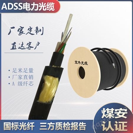 ADSSADSS光缆 电力自承式光缆 24芯200米跨距工厂定制