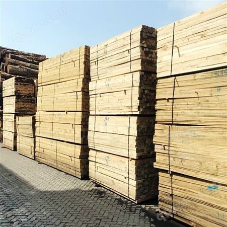 铁杉工地木方 建筑工地方木 桥梁10*10硬质木材四面见线 恒拓木业