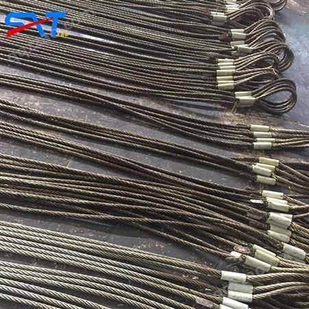 圣鑫泰索具 厂家供应光面钢芯压制钢丝绳索具SXTGT08 18MM*6M