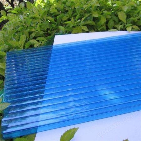 兄弟-6mm透明湖蓝双层车棚遮阳板 阳光板设计 安装