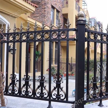 庭院护栏 别墅围墙栏杆铝合金材质 琥珀红琥珀金 美观防盗 可定制