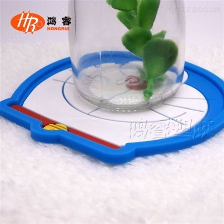 创意卡通滴胶杯垫 3D立体来图定做广告杯垫 背面印刷二维码小礼品