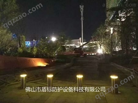 广州景区公园安装304不锈钢电动拦车升降柱